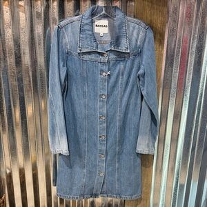 Bayeas Classic Blue Denim Shirt Dress